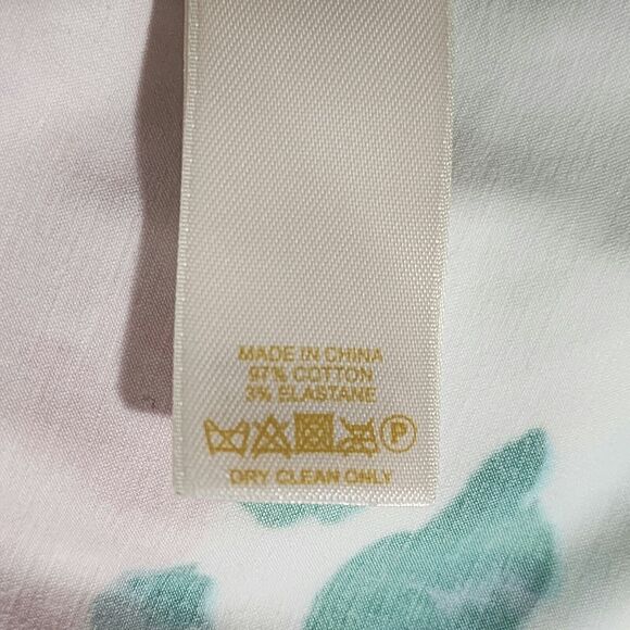 Kate Spade New York "Blooms" Stretch Cotton Peplum Top Size 8 Floral - Picture 6 of 16